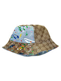 SPLATTERED GG/DENIM BUCKET